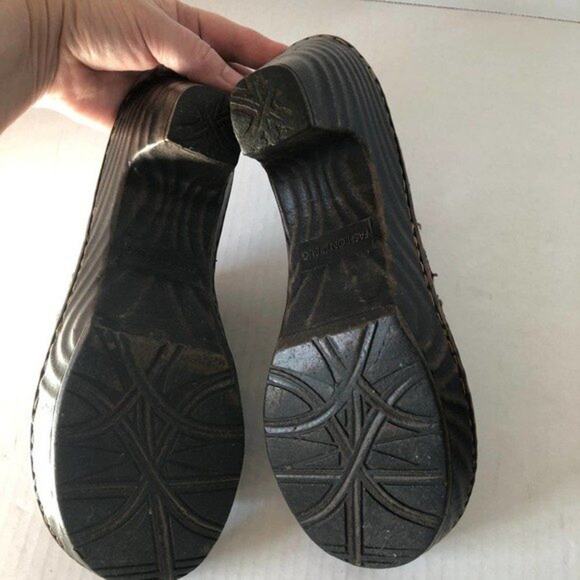 FASHION BUG Sunrise Brown Open Toe Clog Sandals Retro Hippie Boho Womens 8.5 - Picture 4 of 12